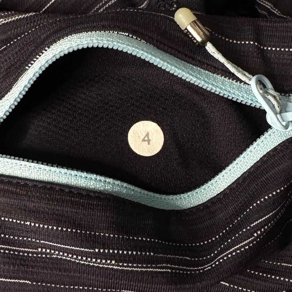 Lululemon Run The World 7/8 Tight Cyber Stripe Naval Blue Black‎ / Naval Blue 4 - Picture 8 of 13
